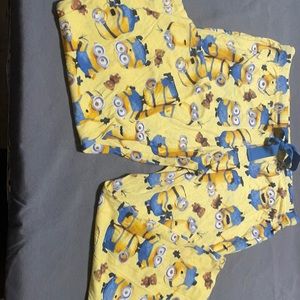 Minion pajama pants lightweight with draw string